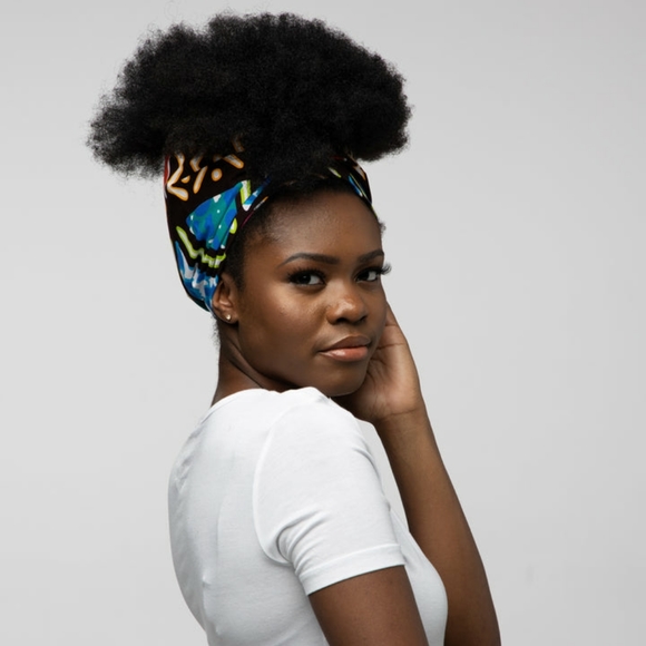 You Go Natural YGN Headwraps BOMBAY OPEN CROWN TURBAN Size S/M NWT - Picture 3 of 4